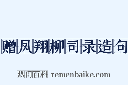 赠凤翔柳司录造句是什么意思的图片